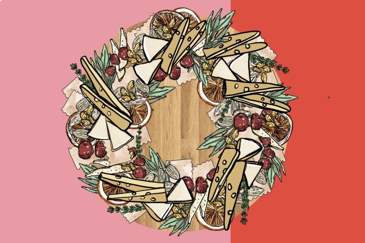 CMAB and Lady & Larder's cheese wreath