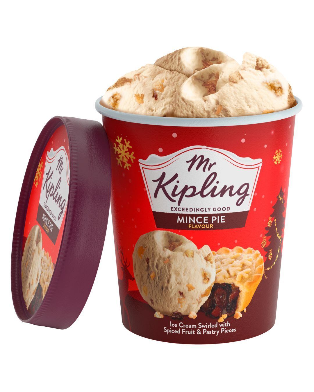 mr kipling festive ice cream tub