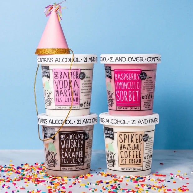 Four pints of ice cream