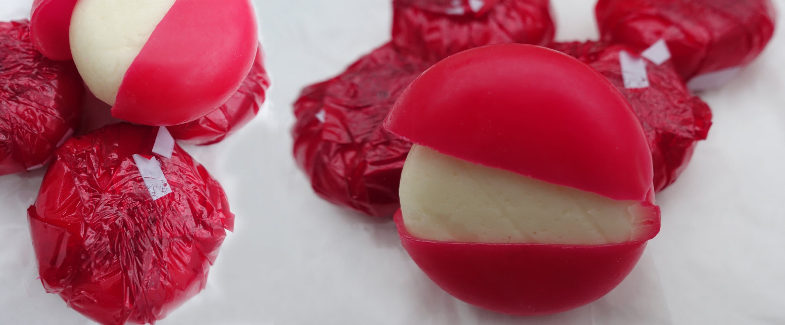 Babybel Cheese Small cheese for children wrapped in red wax