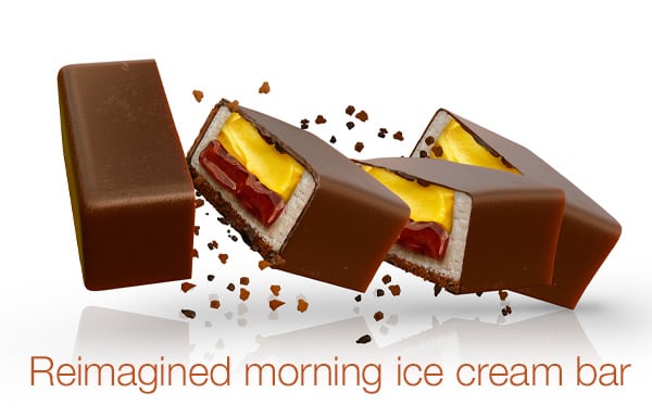 Reimagined morning ice cream bar