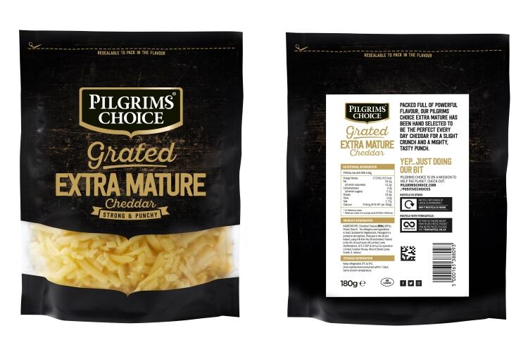 Pilgrims Choice switches grated cheese packaging to reduce carbon footprint