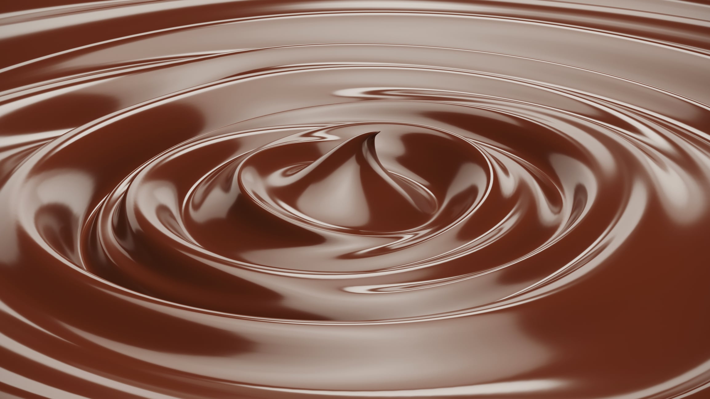 Liquid milk chocolate swirl.