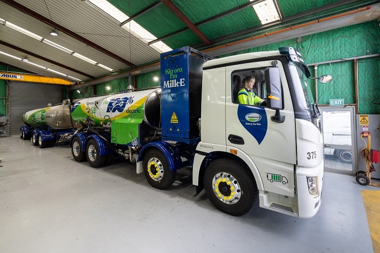 Fonterra unleashes New Zealand’s first electric milk tanker