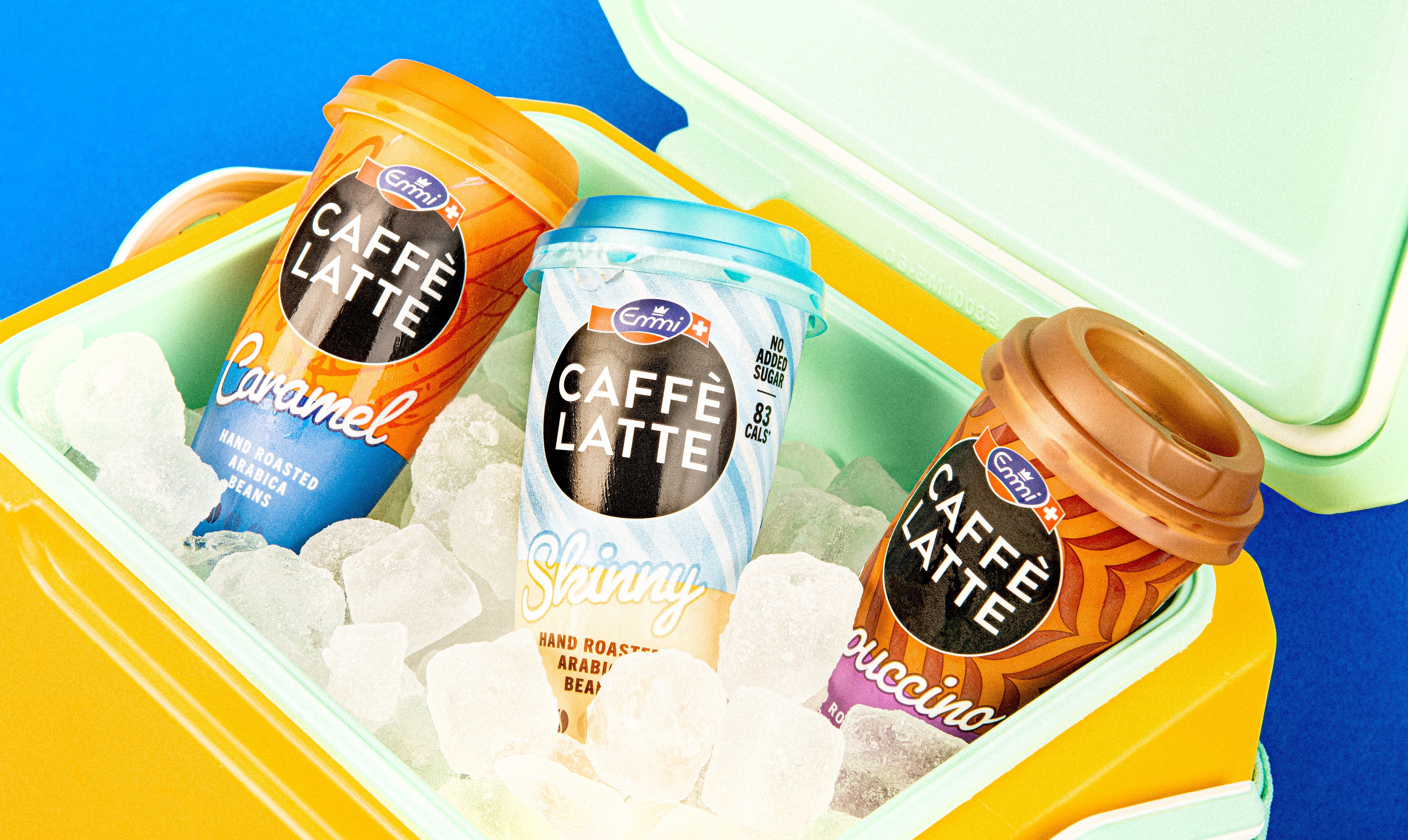 ready to drink RTD iced coffee in a freezer bag