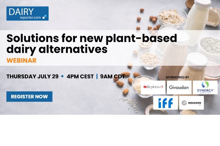 Register now for the Dairy Reporter webinar July 29 on dairy alternatives