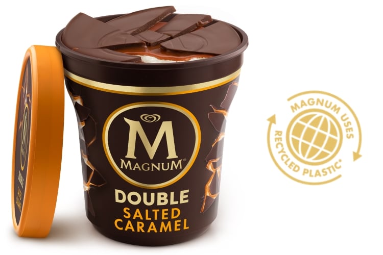 Magnum launches tubs made with recycled plastic
