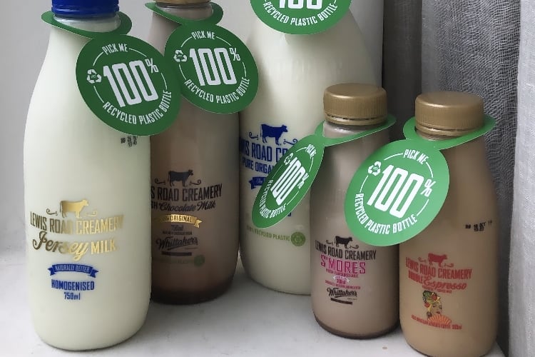 Lewis Road Creamery reducing plastic with rPET bottles