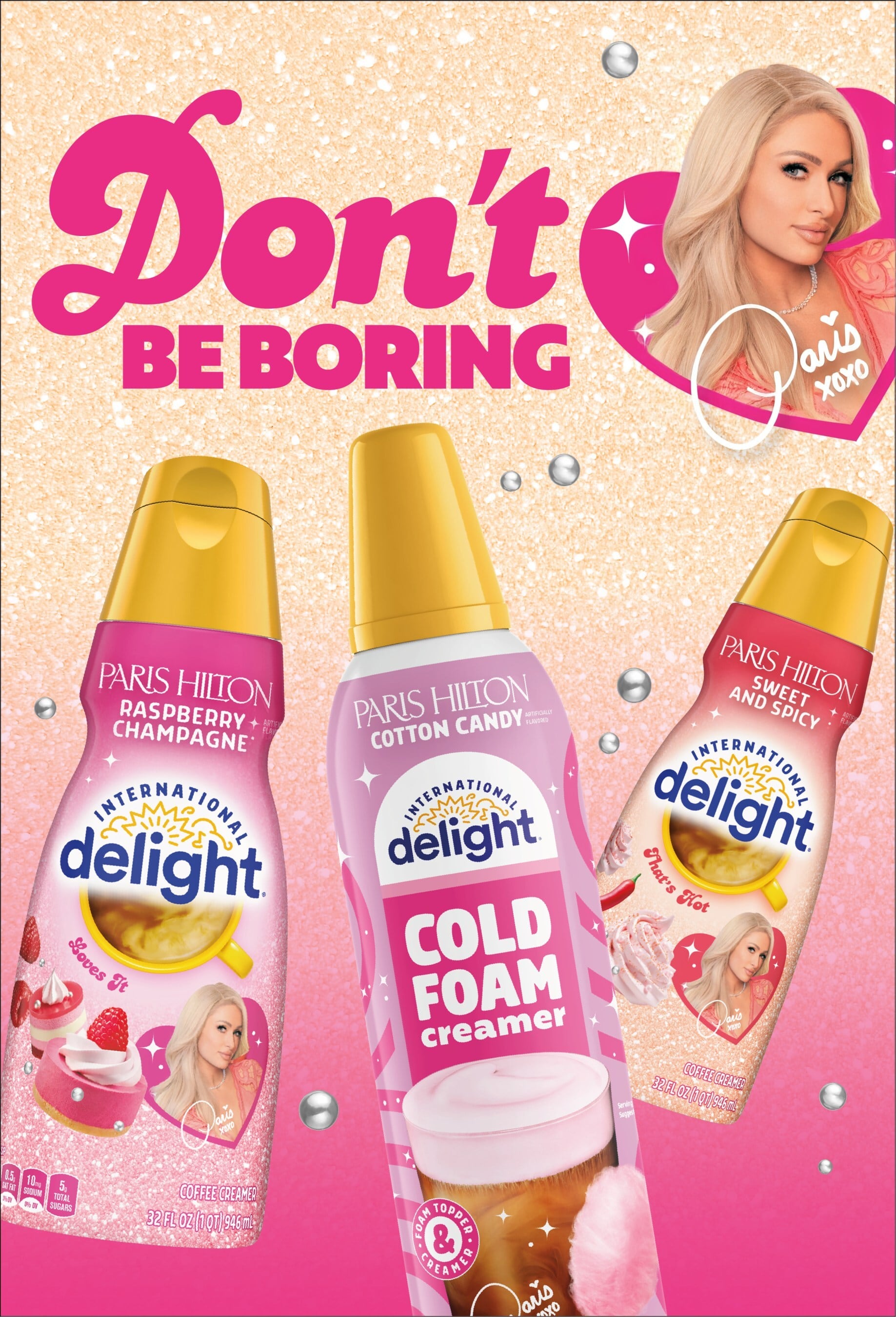 International Delight x Paris Hilton Creamers and Cold Foam