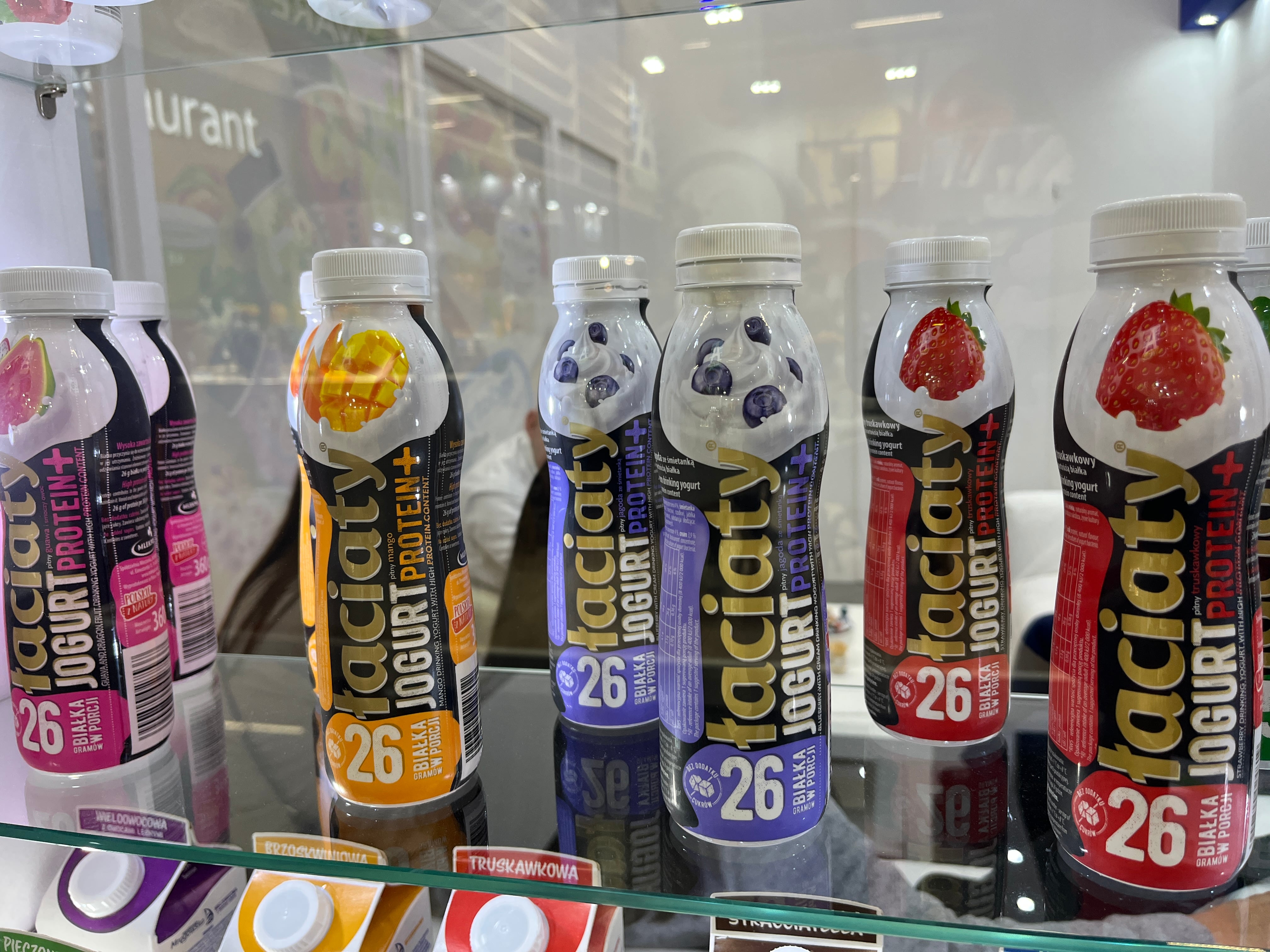 Mlekpol's Laciaty yogurt flavored drinks pack 26g of protein - and the company also offers lactose-free dairy beverages with with magnesium and biotin.