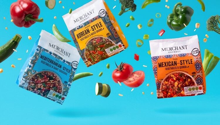 Frozen veg and grain pouches