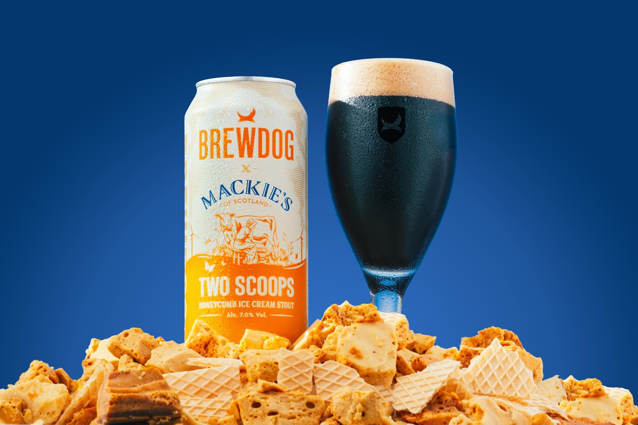 BrewDog's brand collaboration with dairy ice cream brand Mackie's yielded a honecomb-flavored stout.