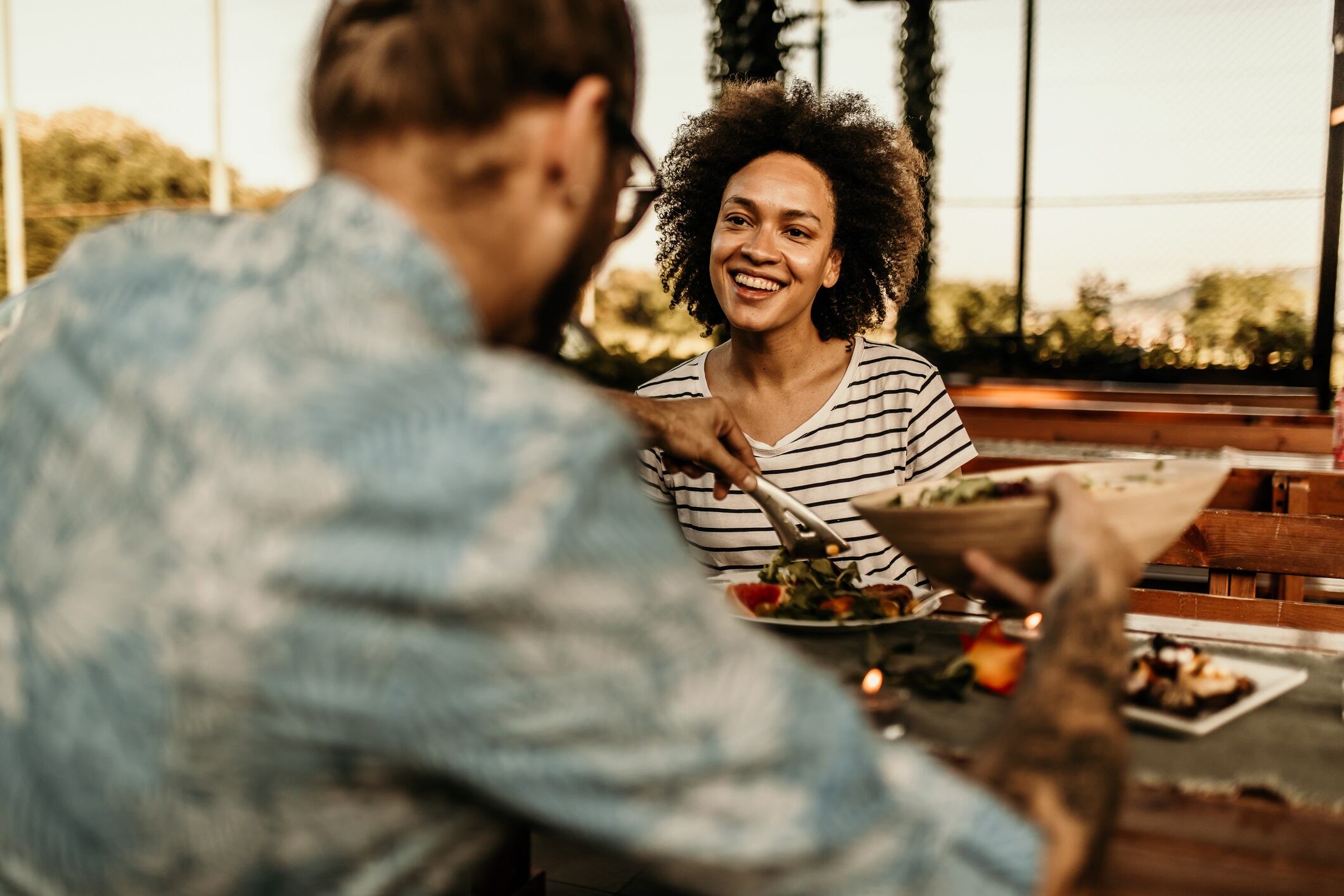 Couple on a lunch