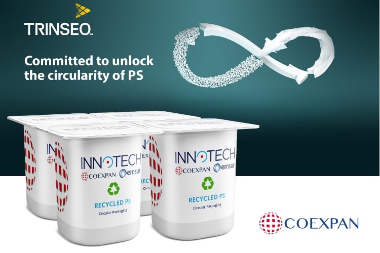 Trinseo and Coexpan to validate polystyrene recycling technologies for FFS in dairy industry