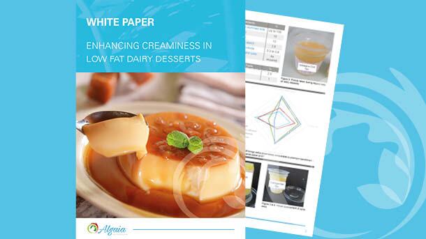 Enhancing creaminess in low fat dairy desserts