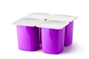 Yoghurt pots coloured