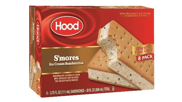 Hood has launched S'Mores Ice Cream Sandwiches.