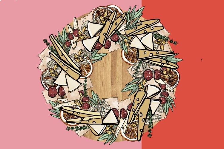 CMAB and Lady & Larder's cheese wreath