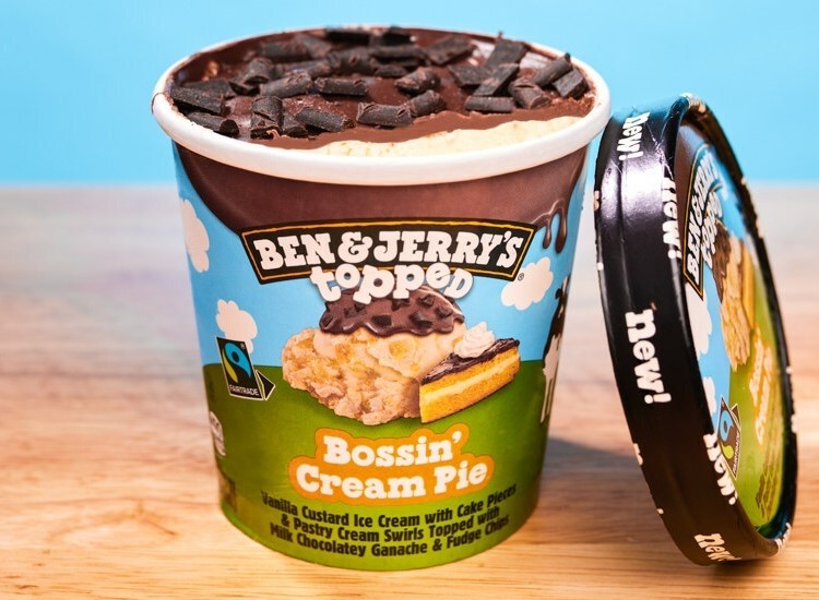 Ben & Jerry's Bossin' Cream Pie and Raspberry Cheesecake
