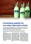 Improve non-dairy product stability with emulsifiers and stabilizers