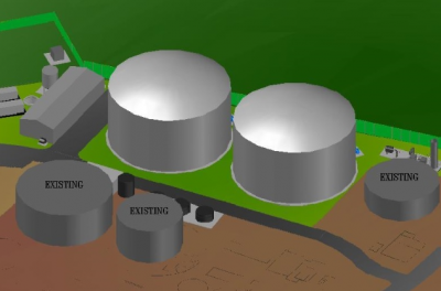 Clearfleau's 3D plan of the anaerobic digestion site at Lake District Creamery