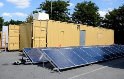 Arla's mobile milk powder packaging unit will be powered by nearly 100 solar panels.