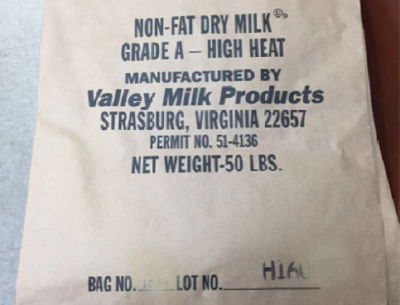 Valley Milk Products recall