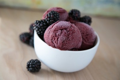 One of Momenti's five flavors, blackberry cabernet sorbet, combines Cabernet Sauvignon and blackberries. 