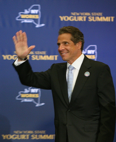 New York Governor Andrew Cuomo at the New York State Yogurt Summit.