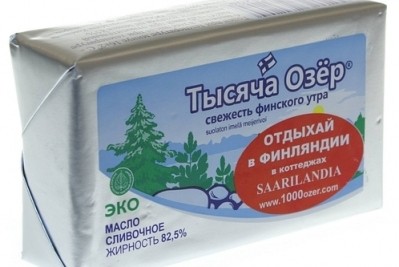 All references to Finland have been removed from packs of Tysyacha Ozer butter.
