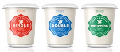 Tesco rolls-out cream packaging redesign to stress tradition