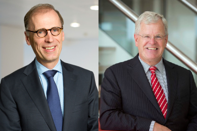 CEO, Cees 't Hart (left), is leaving FrieslandCampina to join Carlsberg as president and CEO. Roelof Joosten (right) will replace Hart from June 1.