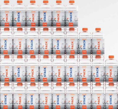 Savings that stack up? Sidel's new 'Stack & Pack' bottles suit all kinds of liquid non-carbonates