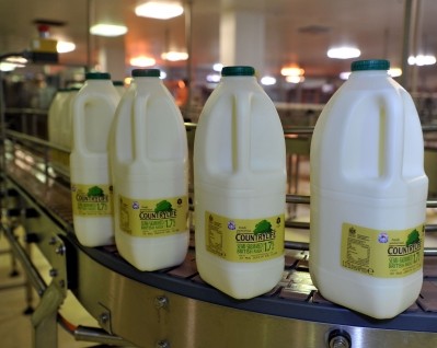 The new milk bottle uses up to 21 per cent less plastic 