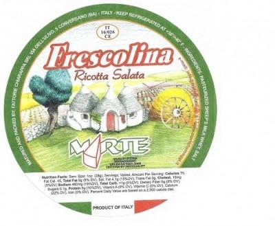 Forever Cheese recalled Ricotta Salata Frescolina Brand during the 2012 outbreak 