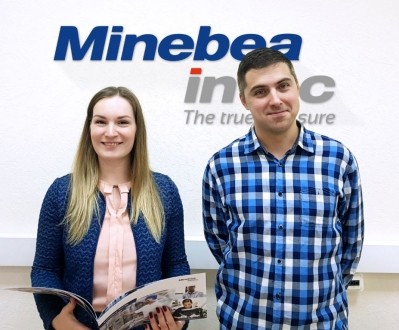 Margarita Kochanova and Dmitry Relishko sales and service employees at the new office in Saint Petersburg. Pic: Minebea Intec