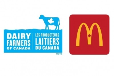 McDonald's Canada is now using the Blue Cow logo. Pic: CNW Group/Dairy Farmers of Canada