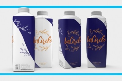 Tetra Pak's carton packages integrating attributed recycled polymers are now available for food and beverage manufacturers. Pic: Tetra Pak