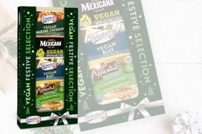 The Ilchester Vegan Festive Selection features three new vegan cheese alternatives alongside its Applewood Vegan. Pic: Norseland