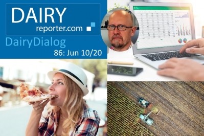 Dairy Dialog podcast 86: Tate & Lyle, Royal DSM, Crisp. Pics: (Computer) Getty Images/simpson33; (field) Tate & Lyle; (pizza) Royal DSM