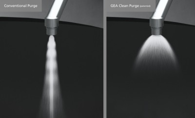 Illustration of the behavior of GEA Clean Purge compared with conventional solutions. Pic: GEA