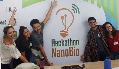 Members of the startup team, Plastico. Photo: Hackathon NanoBio.