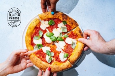 New Culture's mozzarella photographed on Nancy Silverton's pizza dough. Image: New Culture