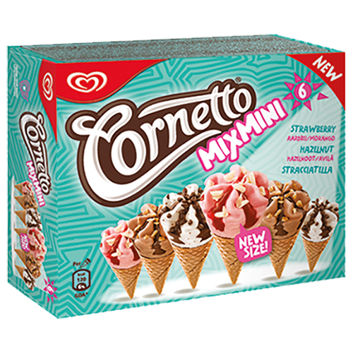 Unilever ice cream brands include Cornetto.