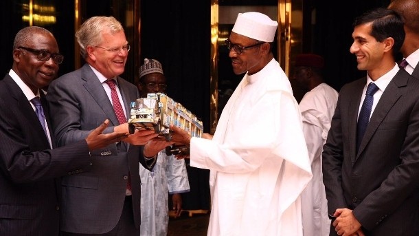 The Nigerian president met with Royal FrieslandCampina delegates including the CEO recently, to discuss the company's involvement in the country's dairy industry.