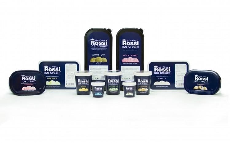 Rossi ice cream tubs. Picture: Rossi.