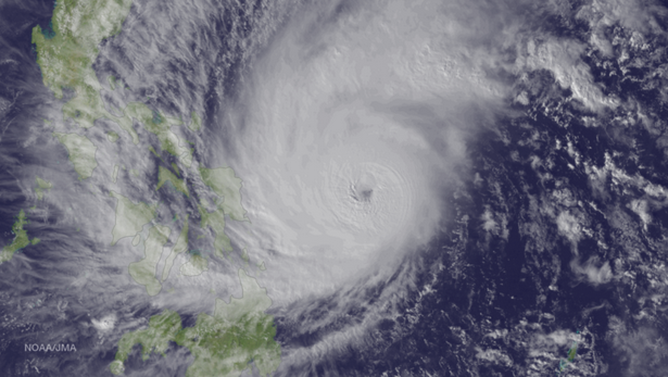 Typhoon Ruby (Hagupit) bearing down on the Philippines (Image: NOAA)