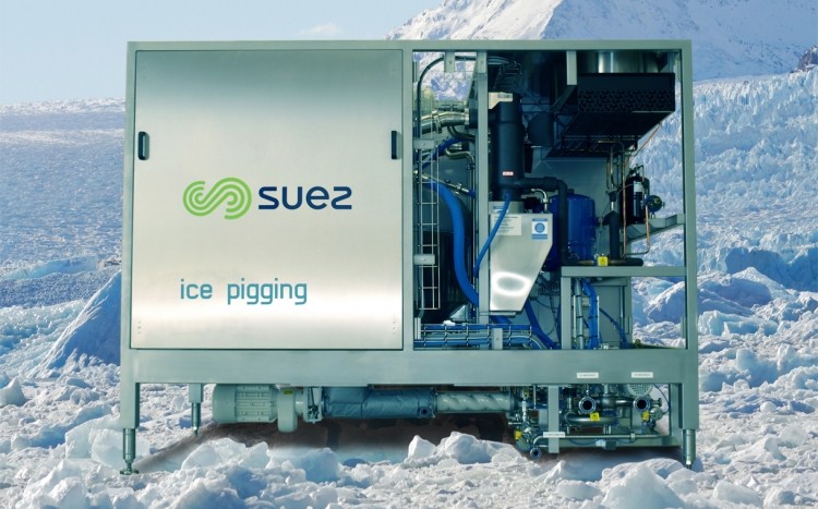 The SUEZ AQL500 Ice Pigging machine.