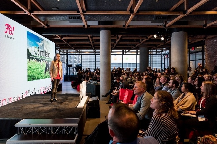 CEO Bethany Deshpande delivered SomaDetect's final pitch at FoodBytes! NYC.