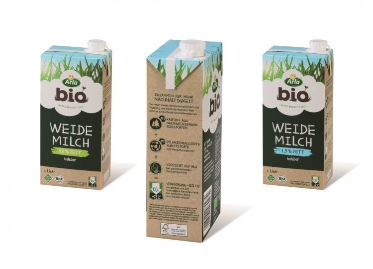 The Arla BIO Weidemilch cartons made by SIG. Photo: SIG.